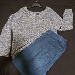 Heathered gray sweater